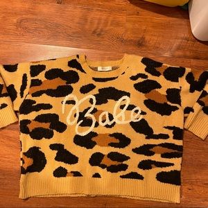 Arula formally known as a beautiful soul leopard print sweater